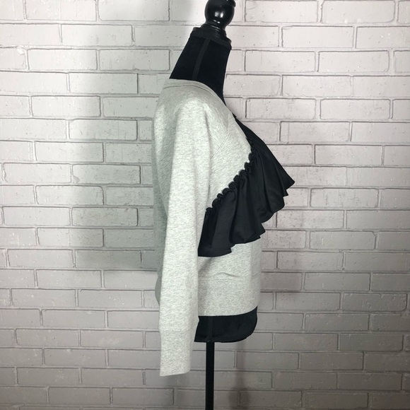 J. Crew Women’s Asymmetrical Ruffle Sweatshirt - Picture 7 of 9